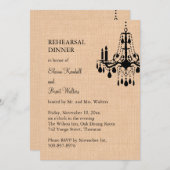 Luhandelier voor de repetitie van de Burlap Kaart (Voorkant / Achterkant)