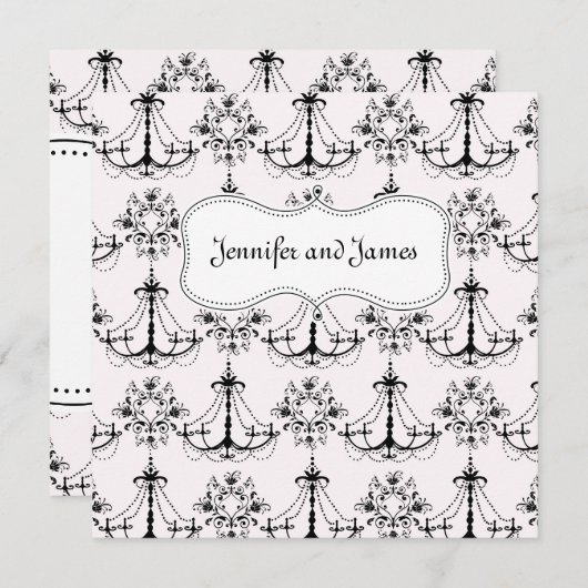 Luhandelier Wedding Invitations Kaart (Voorkant / Achterkant)
