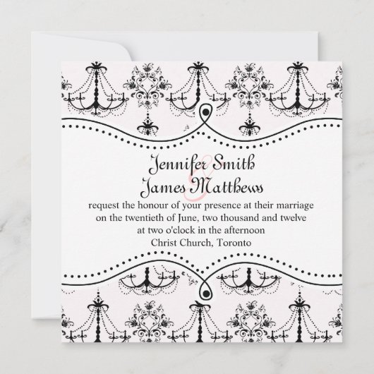 Luhandelier Wedding Invitations Kaart (Achterkant)
