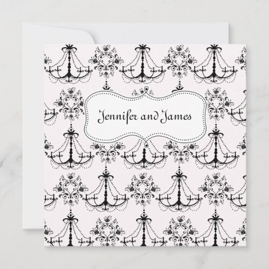 Luhandelier Wedding Invitations Kaart (Voorkant)