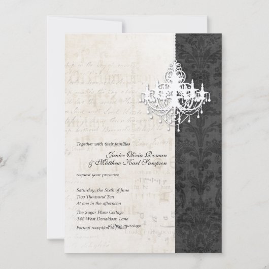 Luhandelier Wedding Invitations Kaart (Voorkant)