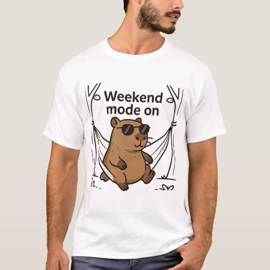 Lui Capybara Meme Cartoon T-shirt (Voorkant)