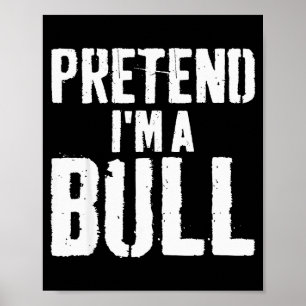 Lui Easy Halloween Kostuum Doe alsof ik een stier Poster