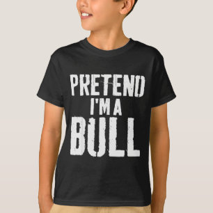 Lui Easy Halloween Kostuum Doe alsof ik een stier T-shirt