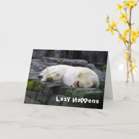 Lui gebeurt Ijsbeer Kaart (Gele Bloem)