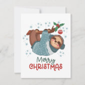 Lui Kerstkaart Luiaard Bedankkaart (Voorkant)