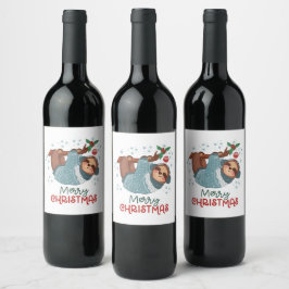 Lui Kerstmis Wijn Etiket