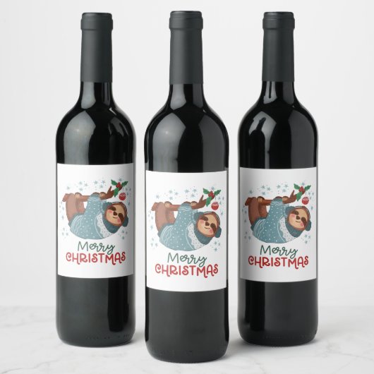 Lui Kerstmis Wijn Etiket (Flessen)