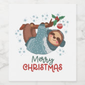 Lui Kerstmis Wijn Etiket (Enkel label)