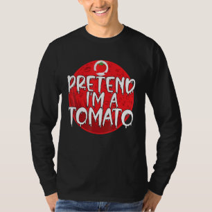 Lui kostuum voor Halloween Doe alsof ik een tomaat T-shirt