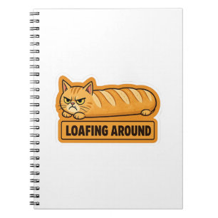 Lui rondhangende grappige kattenbrood notitieboek