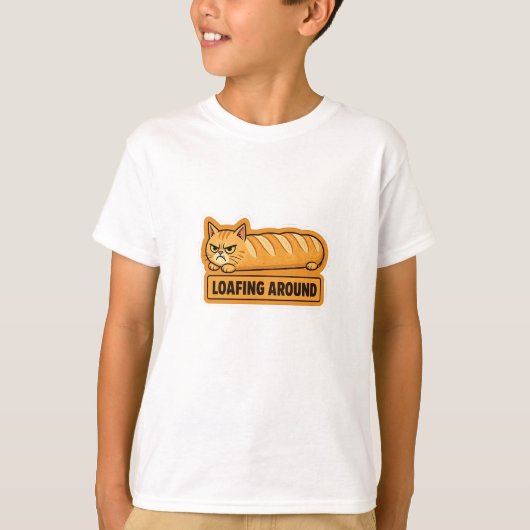 Lui rondhangende grappige kattenbrood t-shirt (Voorkant)
