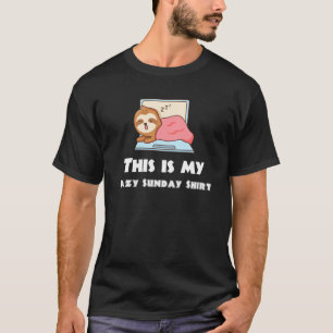 Lui zondag slaap thuis blijven luiaard t-shirt