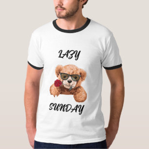 Lui zondag Zondagstemming Blijf Cozy Weekend Vibe T-shirt
