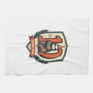 Luiaard 10e verjaardag Vintage zonsondergang shirt Theedoek