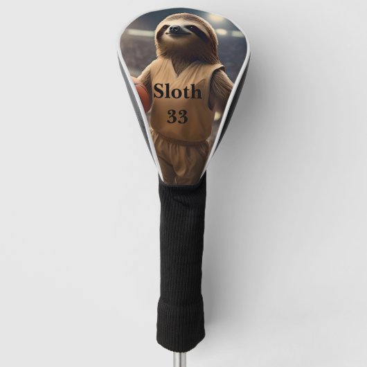 luiaard 33 basketballer, golfheadcover (Voorkant)