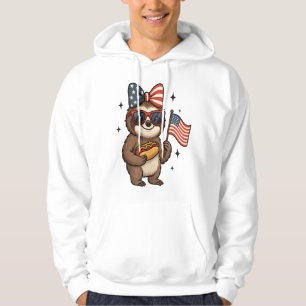 Luiaard 4 juli hoodie