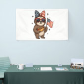 Luiaard 4 juli spandoek (Beurs)