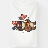 Luiaard 4 juli spandoek (Verticaal)