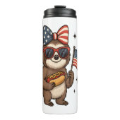 Luiaard 4 juli thermosbeker (Voorkant)