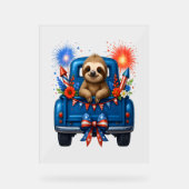 Luiaard 4 juli Verenigde Staten Acryl Bord (Voorkant)