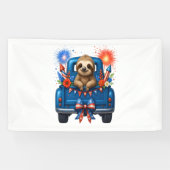 Luiaard 4 juli Verenigde Staten Spandoek (Horizontaal)