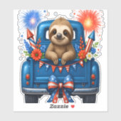 Luiaard 4 juli Verenigde Staten Sticker (Vel)