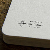 Luiaard - Aangepaste leraar naam Boek Classroom Rubberstempel