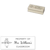 Luiaard - Aangepaste leraar naam Boek Classroom Rubberstempel (Gestempeld)