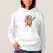 Luiaard als bruid met sluier hoodie (Voorkant)