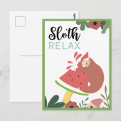 Luiaard Ansichtkaart Briefkaart (Voorkant / Achterkant)