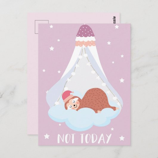 Luiaard Ansichtkaart Briefkaart (Voorkant / Achterkant)