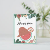 Luiaard Ansichtkaart Briefkaart (Staand voorkant)