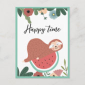 Luiaard Ansichtkaart Briefkaart (Voorkant)