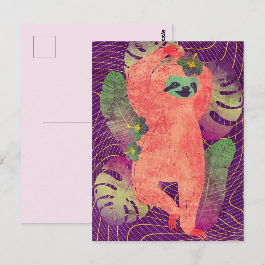 Luiaard Ansichtkaart Briefkaart (Voorkant / Achterkant)