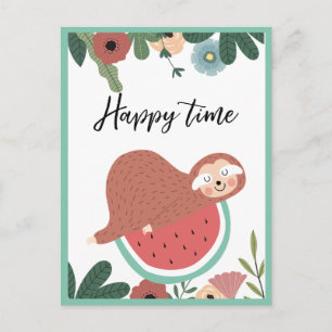 Luiaard Ansichtkaart Briefkaart