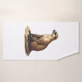 Luiaard Antieke Gravure Retro Grafisch (2) Badhanddoek (Badhanddoek)