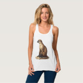Luiaard Antieke Gravure Retro Grafisch (2) Tanktop (Volledige Voorkant)