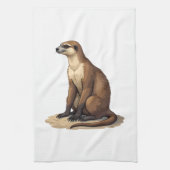 Luiaard Antieke Gravure Retro Grafisch (2) Theedoek (Verticaal)