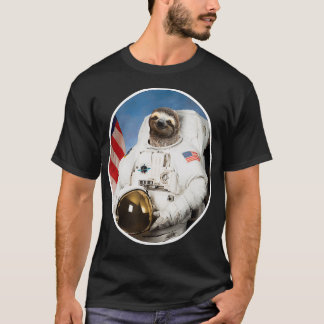 luiaard astronaut grappige luiaard geschenk buiten t-shirt