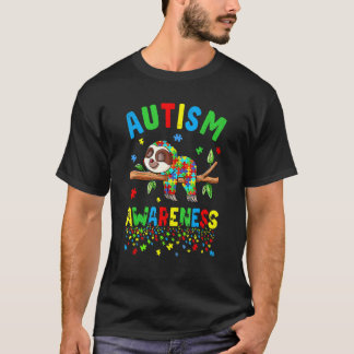Luiaard Autisme Bewustzijn Puzzelstuk Autistische  T-shirt