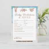 Luiaard Baby Shower - Bewerkbare Naam, 5x7 Uitnodi Kaart (Staand voorkant)