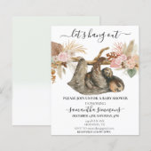 Luiaard Baby Shower Boho Tropisch aquarel (Voorkant / Achterkant)