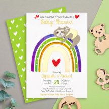 Luiaard Baby shower Regenboog Geslacht Neutraal Ec