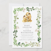 Luiaard Baby Shower Uitnodiging (Voorkant)