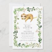 Luiaard Baby Shower Uitnodiging (Voorkant)