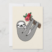 Luiaard Baby Shower Uitnodiging Schattige Luiaard  (Achterkant)