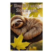 Luiaard Baby Slapen in boom quote