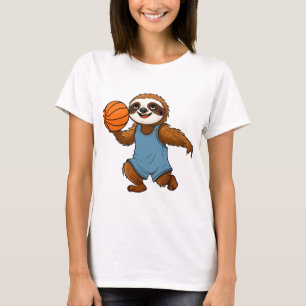 Luiaard basketbal t-shirt