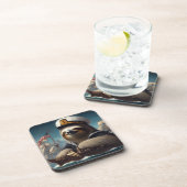 luiaard bier onderzetter (Rechterzijde)